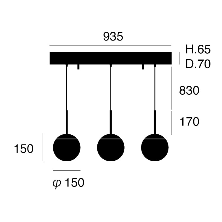 ペンダント Bliss mini3-dining pendant - ブリスミニ3ダイニングペンダント