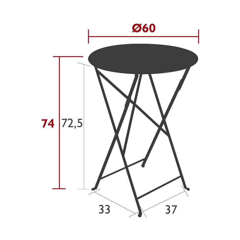 Fermob Bistro Round Table Small - フェルモブ ビストロ ラウンドテーブル 円形60cm ガーデンテーブル