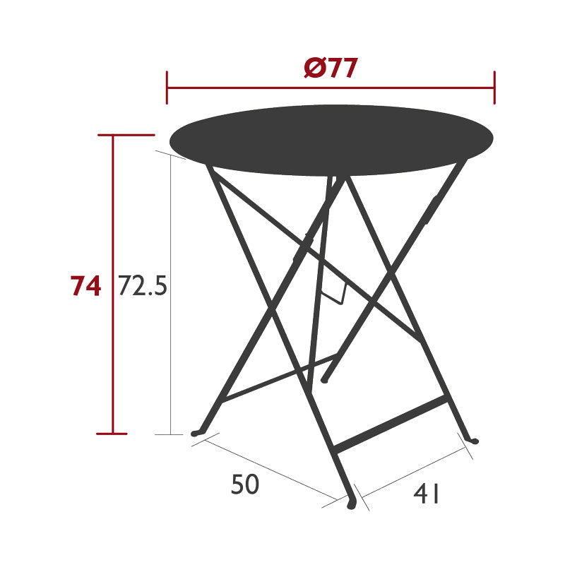 Fermob Bistro Round Table Medium - フェルモブ ビストロ ラウンドテーブル 円形77cm ガーデンテーブル
