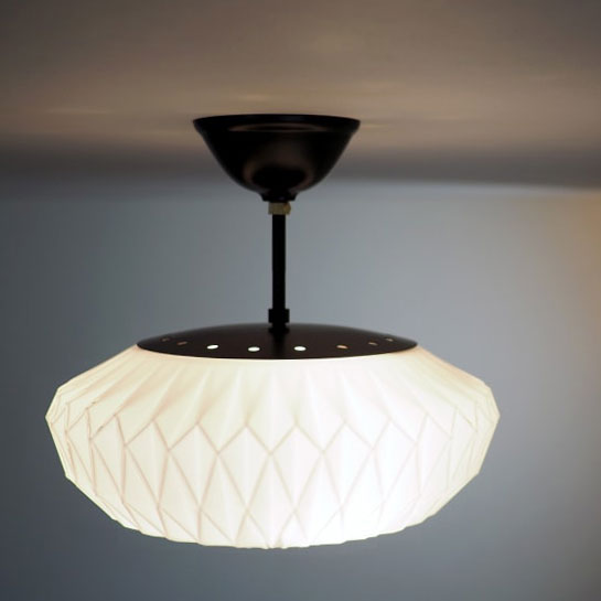 シーリングライト Olin - オリーン 折り紙のような幾何学模様が柔らかで繊細な光を放つ