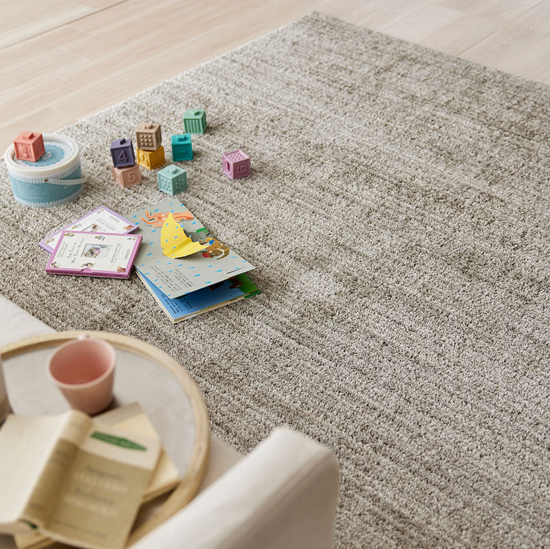 どんなお部屋にも合わせやすい洗える無地のラグ Ecru - エクリュ