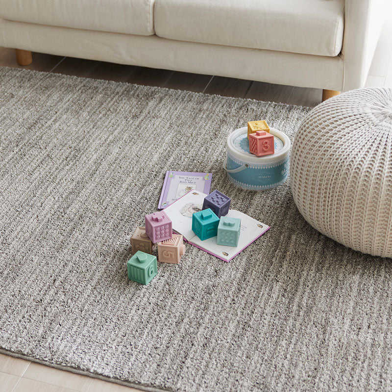 どんなお部屋にも合わせやすい洗える無地のラグ Ecru - エクリュ