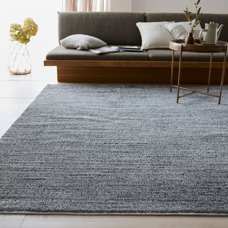 どんなお部屋にも合わせやすい洗える無地のラグ Ecru - エクリュ