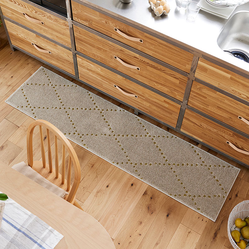 洗えるシンプルなデザインのキッチンマット Ponto - ポント 長さ:180~240cm