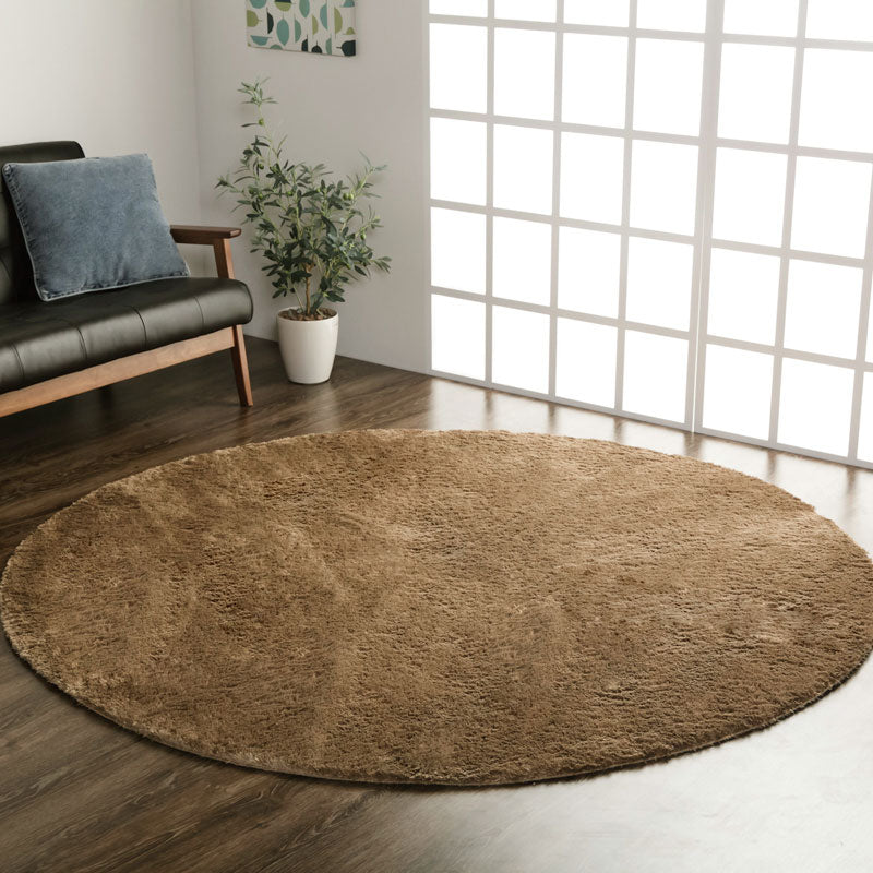 洗えるシャギーラグ カラー豊富でお部屋に合わせやすい ラルジュ(円形・楕円形)