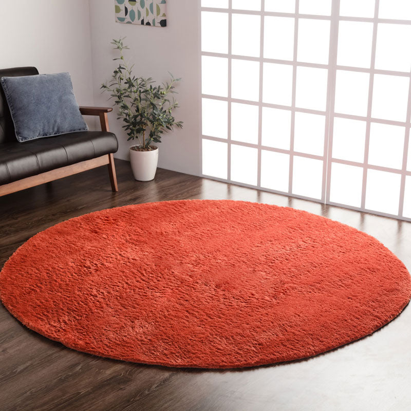 洗えるシャギーラグ カラー豊富でお部屋に合わせやすい ラルジュ(円形・楕円形)