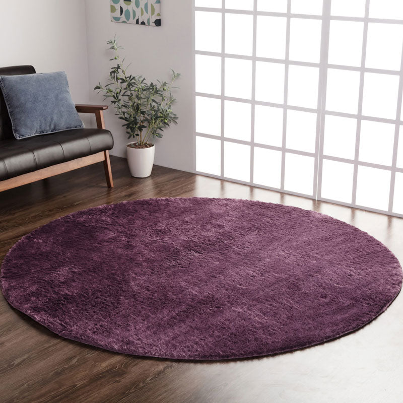 洗えるシャギーラグ カラー豊富でお部屋に合わせやすい ラルジュ(円形・楕円形)