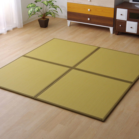 水拭きできるのでペットのいるご家庭にぴったりな置き畳 スカッシュ 約82×82cm