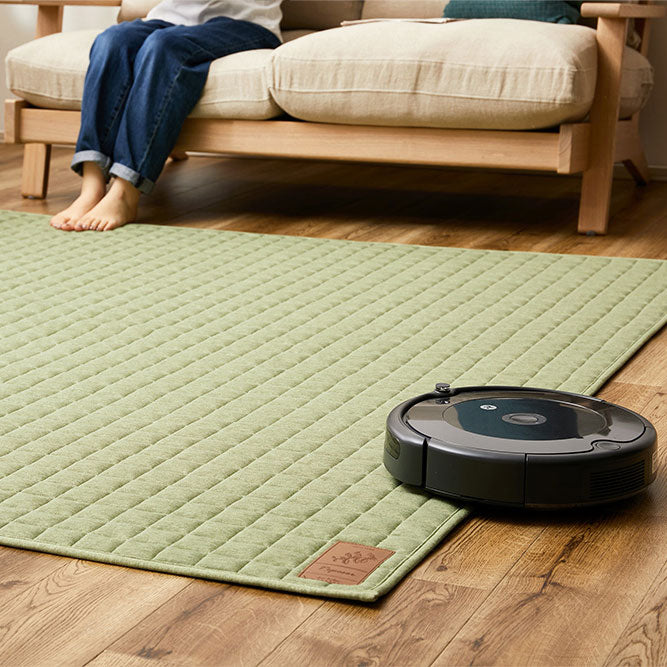 洗えるキルトラグ やわらか綿混のスウェット生地 ホットカーペットカバー