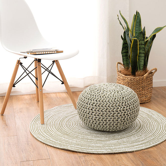 インド綿100%編み込みスツール コットンプフ