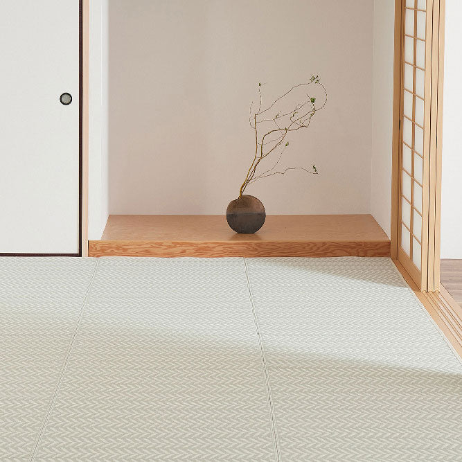 パステルカラーがかわいい洗えるい草風カーペット パスラッシュ 江戸間サイズ