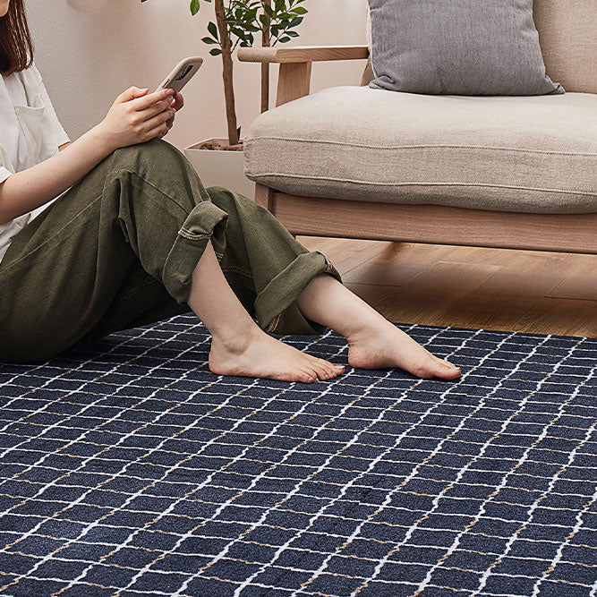 組み合わせ自由自在!パズル感覚でアレンジできるデザインタイルカーペット 約50×50cm