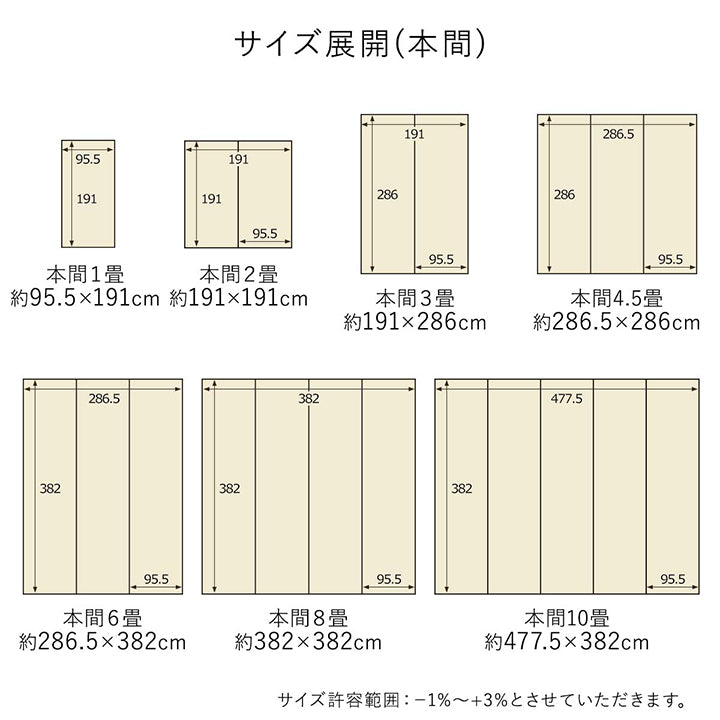 ペット対応の水洗いできるカーペット汚れに強く耐久性抜群！い草風デザイン 江戸間・本間サイズ