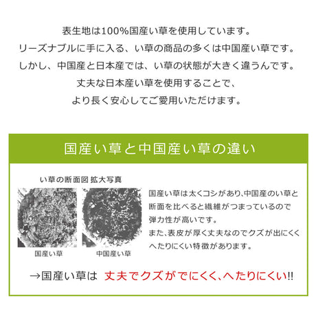 い草を使用したベビーマット ことり