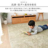 ナイロン100％の国産ラグ 防炎・抗菌・防ダニで一年中快適に使える高耐久ラグ