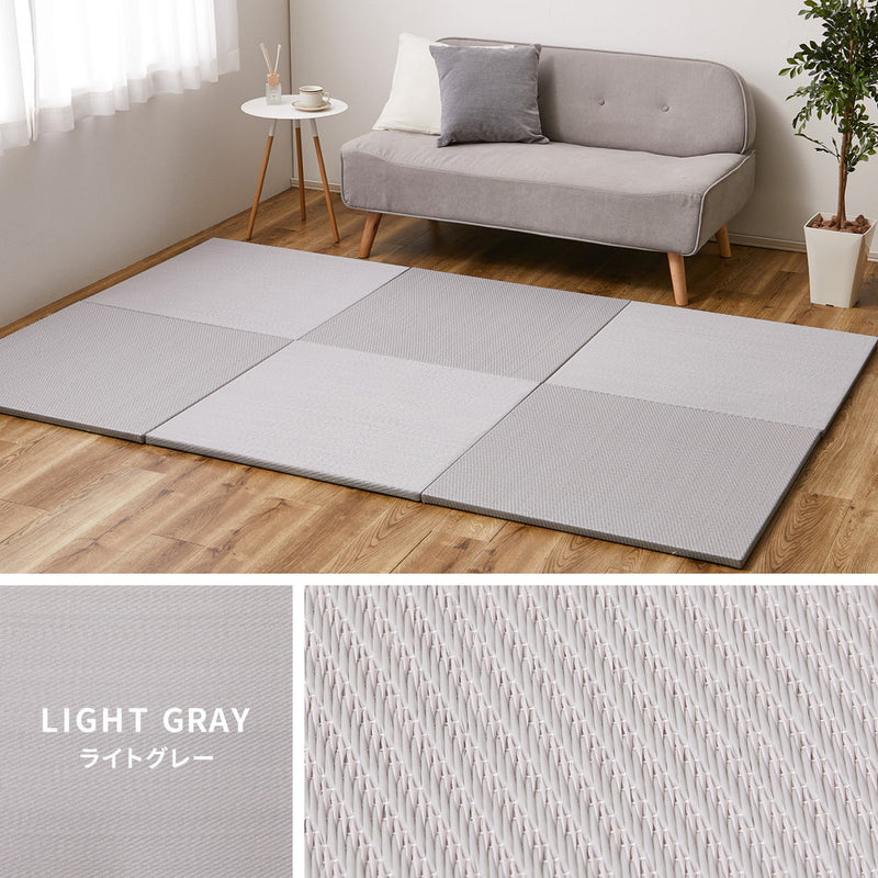 水や汚れに強い置き畳 キッズ向けのプレイマットからシニアのお昼寝 綾模様 約65×65×2.5cm