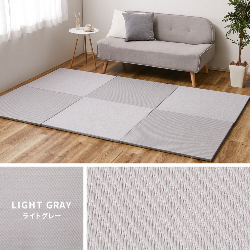 水や汚れに強い置き畳 キッズ向けのプレイマットからシニアのお昼寝 綾模様 約82×82×2.5cm