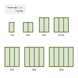 い草のような自然な風合いで丈夫で長持ち洗えるい草風カーペット 江戸間サイズ