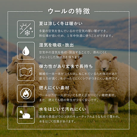 チェアパッド 天然ウール100％の贅沢な座り心地とおしゃれな幾何学模様で椅子を彩るアクセント