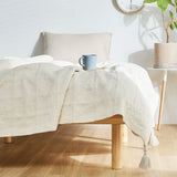 くつろぎ時間を心地よく彩るニットスローケット シングル～ダブル