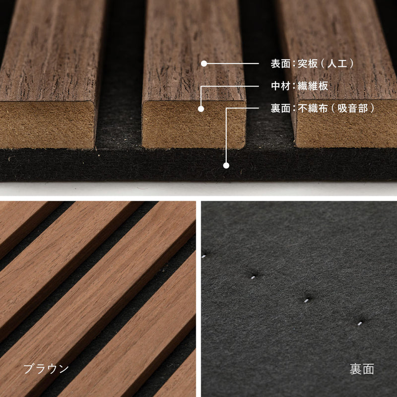 壁をおしゃれにDIYできる吸音パネル 工事不要・簡単施工 ブラック