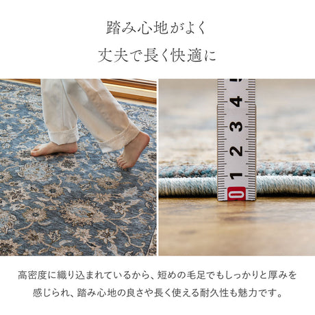 クラシカルなペルシャ調デザインをベースにしたウィルトンラグ