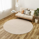 イブル 綿100％の洗えるラグ マルチカバーやベッドカバーとしても使える 円形