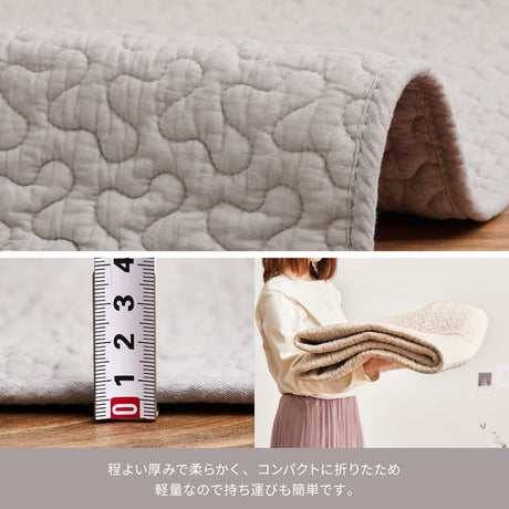 イブル 綿100％の洗えるラグ マルチカバーやベッドカバーとしても使える 円形