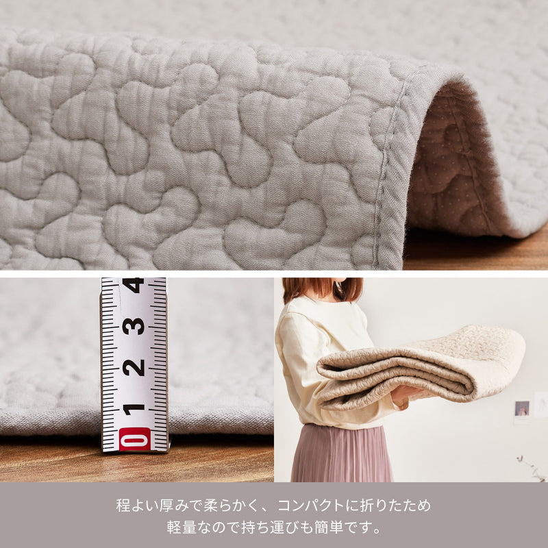 イブル 綿100％の洗えるラグ マルチカバーやベッドカバーとしても使える 円形