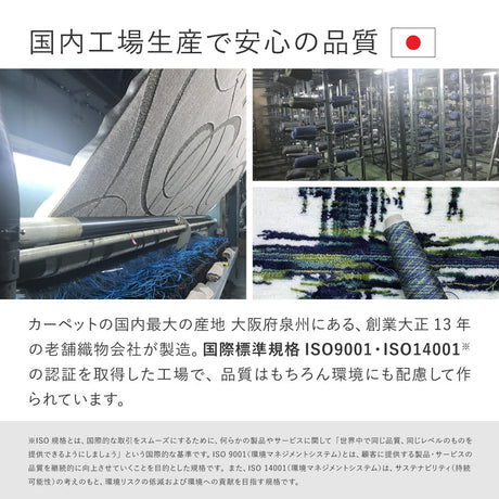ウイルスや花粉を吸着して分解するラグ 国産タフトラグ