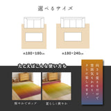 美しいグラデーションデザインのい草ラグ（裏貼り）　彩風 いろかぜ