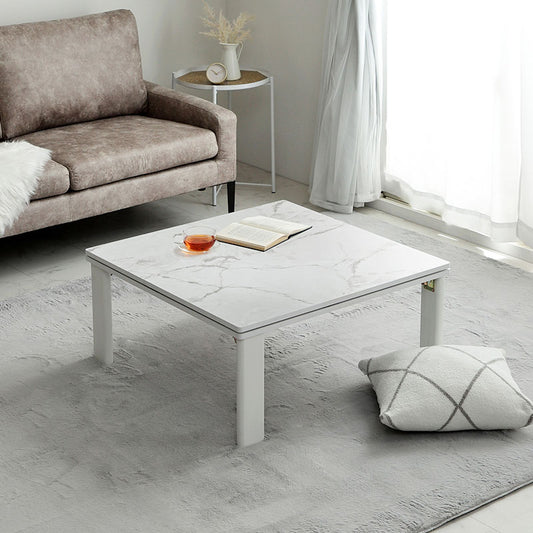 大理石柄のこたつテーブル  ソファと合わせてローテーブルとしても使いやすい