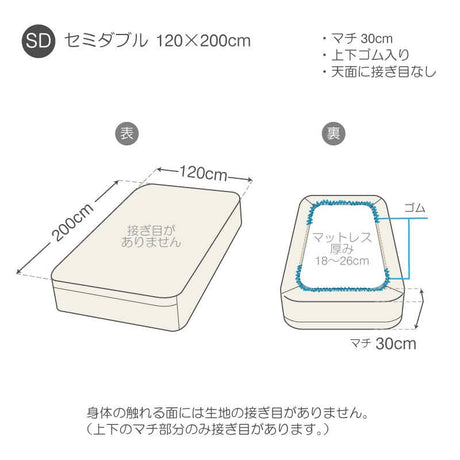 ふんわりなめらかボックスシーツ コットンフランネル 天然繊維の心地よさ【Fab the Home】