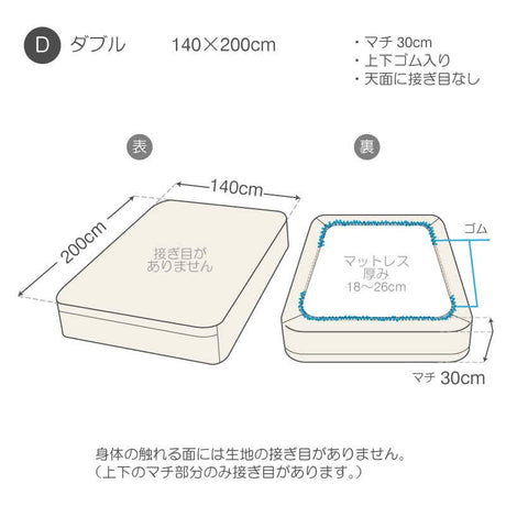 ふんわりなめらかボックスシーツ コットンフランネル 天然繊維の心地よさ【Fab the Home】