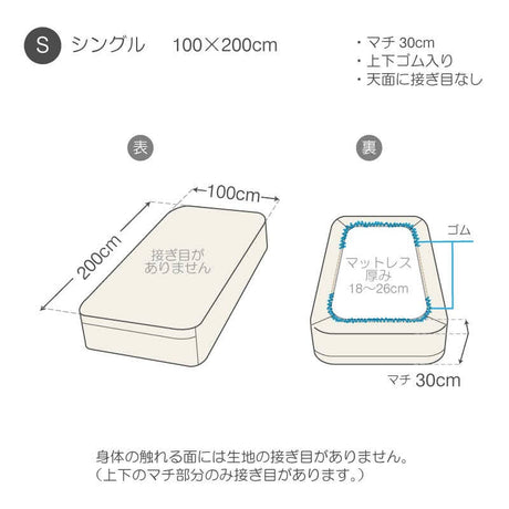 サラッとして快適なガーゼボックスシーツ ダブルガーゼ なめらかな風合いが心地よい【Fab the Home】