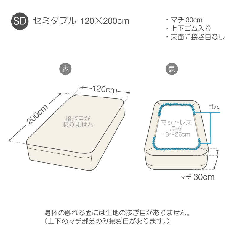 サラッとして快適なガーゼボックスシーツ ダブルガーゼ なめらかな風合いが心地よい