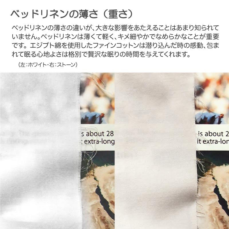ホテル品質のコットンボックスシーツ ファインコットン エジプト産超長綿でワンランク上の肌触り【Fab the Home】