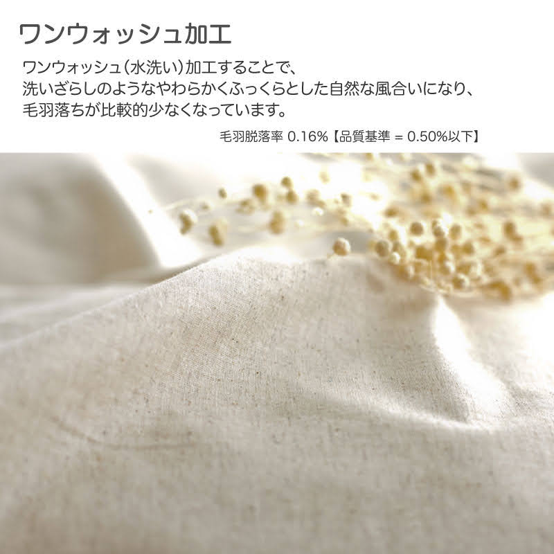 さらりとやさしいリネンミックス one-wash 掛け布団カバー コンフォーターカバー【Fab the Home】