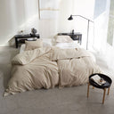 さらりとやさしいリネンミックス one-wash 掛け布団カバー コンフォーターカバー【Fab the Home】