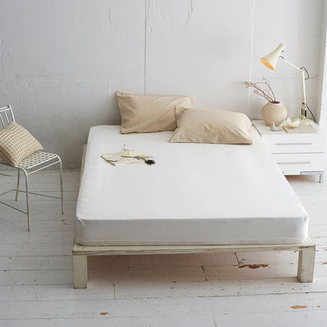 さらりとやさしいリネンミックス one-wash ボックスシーツ【Fab the Home】