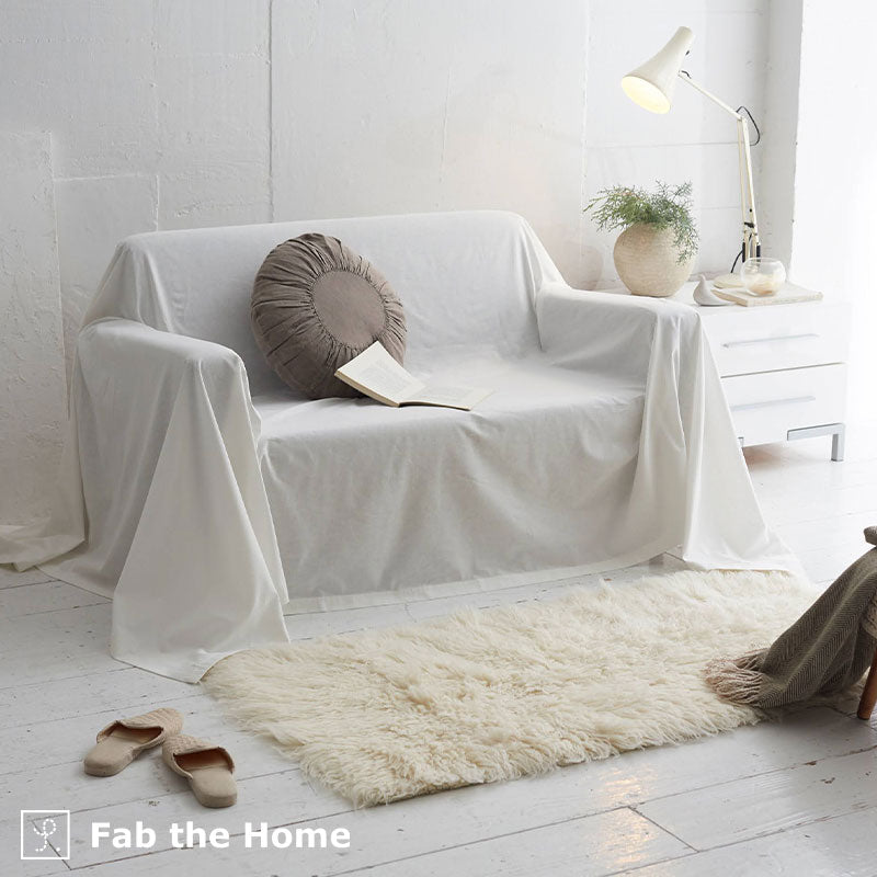 さらりとやさしいリネンミックス one-wash マルチカバー【Fab the Home】