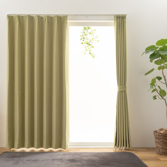 ドレープカーテン 遮光2級 幅100×丈105～240cm(2枚組)