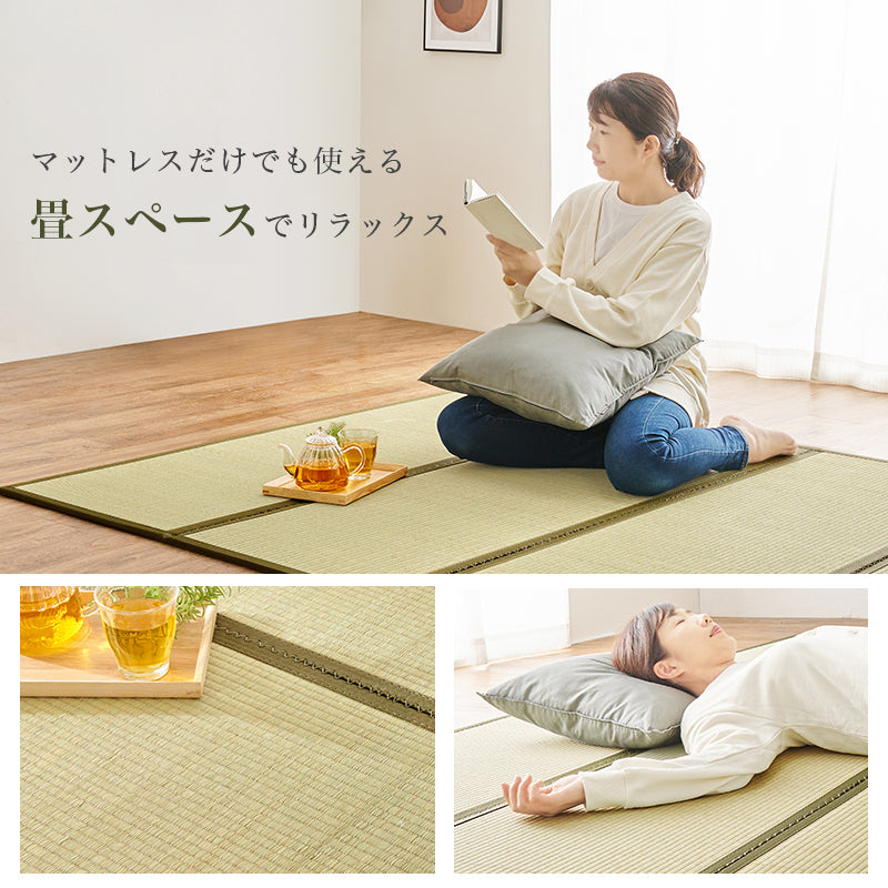 爽やかな天然い草を使用した畳マット・すのこベッド シングルサイズ