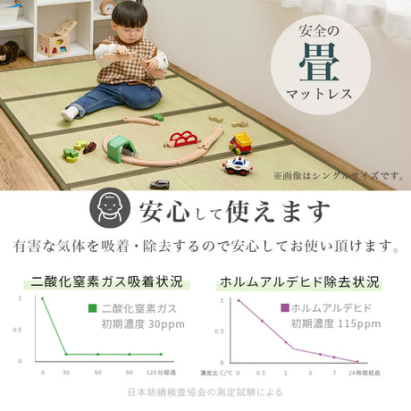 爽やかな天然い草を使用した畳マット・すのこベッド ダブルサイズ