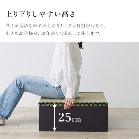 小上がり畳 畳付き収納スツール 幅60cm 高さ25cmロータイプ