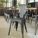 フレンチカフェスタイルのスチールチェア