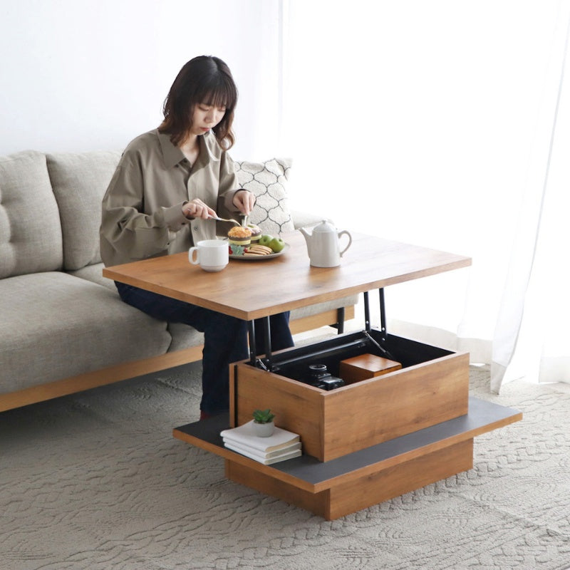 リフトアップテーブル リビングテーブルがデスクに早変わり 快適なテレワークを叶える昇降機能