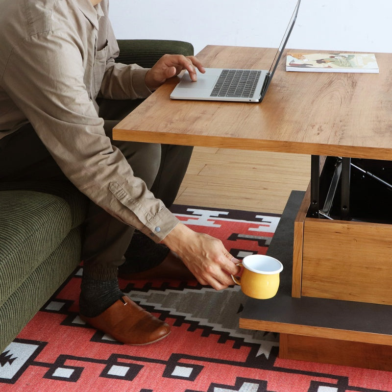 リフトアップテーブル リビングテーブルがデスクに早変わり 快適なテレワークを叶える昇降機能