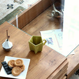 リビングテーブル 見せる収納と隠す収納でリビングすっきり 木の表情を楽しむセンターテーブル