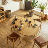 ダイニングテーブル 2人の寛ぎから4人の団欒まで 暮らしに合わせて広がる伸長式オーバル 幅120～150cm